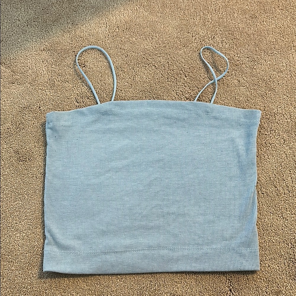 American Eagle Light Blue Women's Spaghetti Strap Top